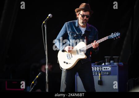 AELS CONCERT 2019: Mark Everett (Mr.E) of Aels spielt die Mountain Stage beim Green man Festival 2019 in Brecon, Wales, Großbritannien. Foto: Rob Watkins Stockfoto