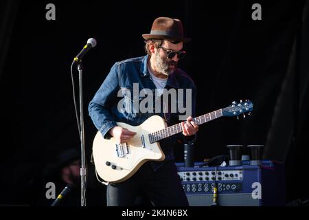 AELS CONCERT 2019: Mark Everett (Mr.E) of Aels spielt die Mountain Stage beim Green man Festival 2019 in Brecon, Wales, Großbritannien. Foto: Rob Watkins Stockfoto
