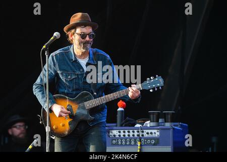 AELS CONCERT 2019: Mark Everett (Mr.E) of Aels spielt die Mountain Stage beim Green man Festival 2019 in Brecon, Wales, Großbritannien. Foto: Rob Watkins Stockfoto