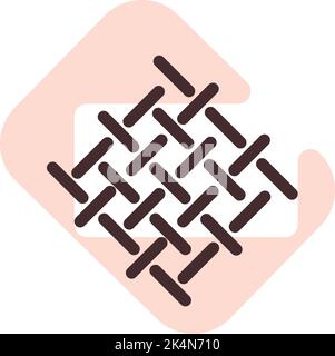 Textilgewebe, Illustration, Vektor auf weißem Hintergrund. Stock Vektor