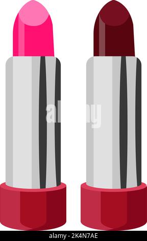 Make-up Lippenstift, Illustration, Vektor auf weißem Hintergrund. Stock Vektor