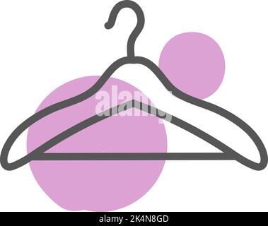 Kleiderständer, Illustration, Vektor auf weißem Hintergrund. Stock Vektor