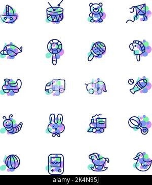 Kinderspielzeug, Illustration, Vektor auf weißem Hintergrund. Stock Vektor