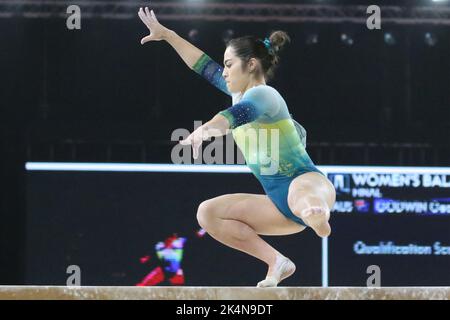 Georgia GODWIN aus Australien gewinnt Silber im Women's Balance Beam - Final bei den Commonwealth Games 2022 in der Arena, Birmingham. Stockfoto