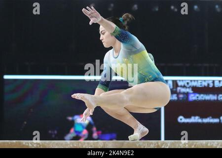 Georgia GODWIN aus Australien gewinnt Silber im Women's Balance Beam - Final bei den Commonwealth Games 2022 in der Arena, Birmingham. Stockfoto