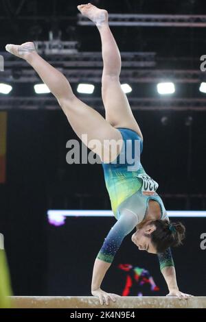 Georgia GODWIN aus Australien gewinnt Silber im Women's Balance Beam - Final bei den Commonwealth Games 2022 in der Arena, Birmingham. Stockfoto