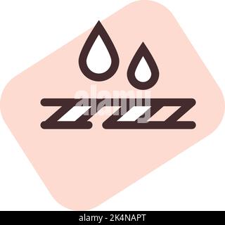 Wetterbeständiges Textil, Illustration, Vektor auf weißem Hintergrund. Stock Vektor