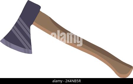 Einfache Axt, Illustration, Vektor auf weißem Hintergrund. Stock Vektor