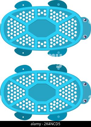 Duschteppich, Illustration, Vektor auf weißem Hintergrund. Stock Vektor