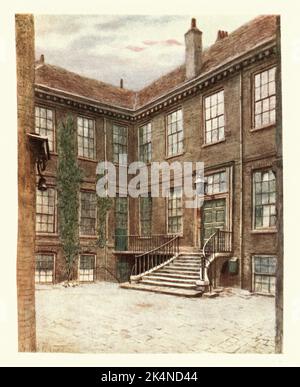 Architektur, Haus aus dem späten 17.. Jahrhundert in der Great Winchester Street 23, London, 1890 zerstört Stockfoto