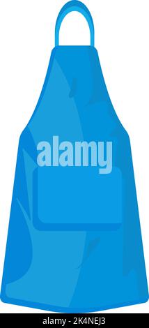 Blaue Schürze, Illustration, Vektor auf weißem Hintergrund. Stock Vektor