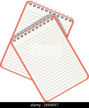 Notizbuch, Illustration, Vektor auf weißem Hintergrund. Stock Vektor
