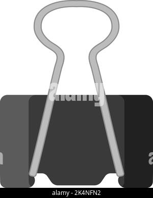 Ein Binder Clip, Illustration, Vektor auf weißem Hintergrund. Stock Vektor