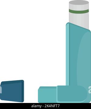 Ateminhalator, Illustration, Vektor auf weißem Hintergrund. Stock Vektor