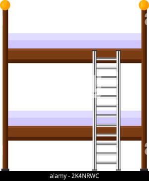 Etagenbett, Illustration, Vektor auf weißem Hintergrund. Stock Vektor