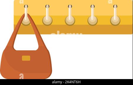 Kleiderständer, Illustration, Vektor auf weißem Hintergrund. Stock Vektor