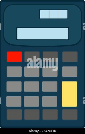 Bürorechner, Illustration, Vektor auf weißem Hintergrund. Stock Vektor