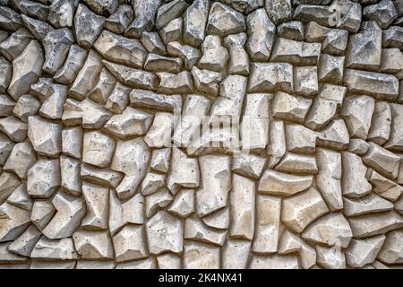 Interessante Muster auf einer Gebäudewand Stockfoto