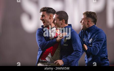 Madrid, Spanien. 03. Oktober 2022. 03. Oktober 2022; Stadium Vallecas, Madrid, Spanien; Men's La Liga Santander, Rayo Vallecano vs Elche 900/Cordon Pressequelle: CORDON PRESS/Alamy Live News Stockfoto