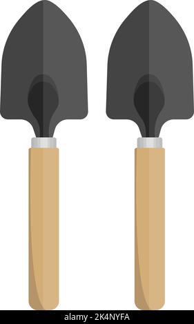 Zwei Schaufeln, Illustration, Vektor auf weißem Hintergrund. Stock Vektor