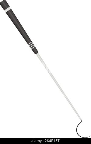 Langer Schlangenhaken, Illustration, Vektor auf weißem Hintergrund. Stock Vektor