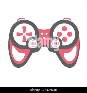 Gamepad im Retro-Stil. Vektorgrafik Game Controller isoliert auf Weiß Stock Vektor
