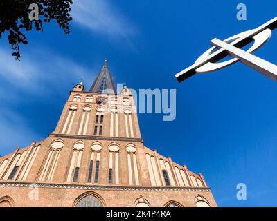 Stettin, Polen - 12. August 2018: Kathedrale des Hl. Jakobus Stockfoto