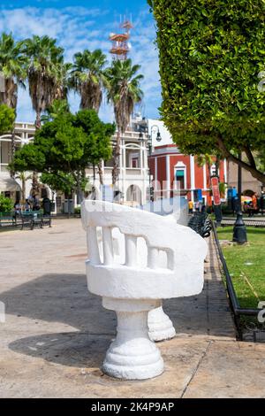 Plaza Grande, der Hauptplatz der Stadt Merida in Mexiko Stockfoto