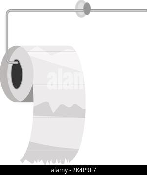 Toilettenpapierhalter, Illustration, Vektor auf weißem Hintergrund. Stock Vektor