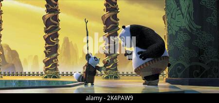 Meister Shifu, Po der Panda, KUNG FU PANDA, 2008 Stockfoto