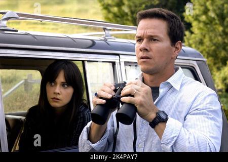 ZOOEY DESCHANEL, Mark Wahlberg, die geschieht, 2008 Stockfoto