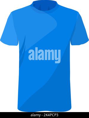 Blaues T-Shirt, Illustration, Vektor auf weißem Hintergrund. Stock Vektor