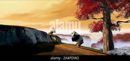 Meister Shifu, Po der Panda, KUNG FU PANDA, 2008 Stockfoto