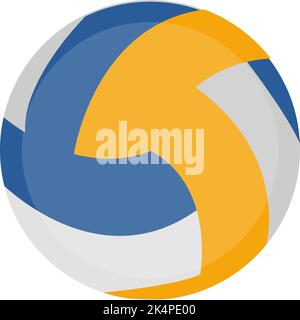 Volleyballsport, Illustration, Vektor auf weißem Hintergrund. Stock Vektor