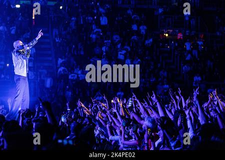 Mailand, Italien. 04. Oktober 2022. Gemitaiz & Madman tritt im Assago Forum (Mailand) auf. Kredit: Marco Arici/Alamy Live Nachrichten Stockfoto