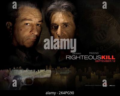 ROBERT DE NIRO, Al Pacino, Plakat, Righteous Kill, 2008 Stockfoto