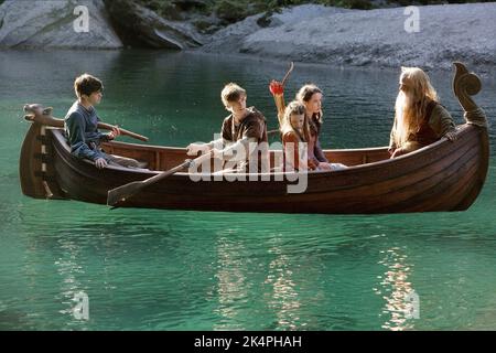 SKANDAR KEYNES, William Moseley, Georgie Henley, Anna Popplewell, Peter Dinklage, Die Chroniken von Narnia: Prinz Kaspian von Narnia", 2008 Stockfoto