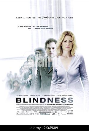 GAEL Garcia Bernal, Danny Glover, Julianne Moore, Mark Ruffalo, Poster, Blindheit, 2008 Stockfoto