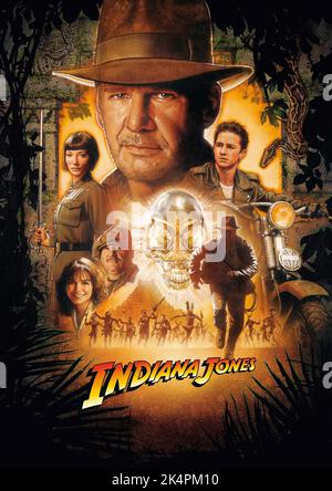 CATE BLANCHETT, Karen Allen, Ray Winstone, Harrison Ford, SHIA LABEOUF, INDIANA JONES UND DAS KÖNIGREICH DES KRISTALLSCHÄDELS, 2008 Stockfoto