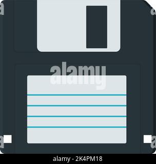 Alte Diskette, Illustration, Vektor auf weißem Hintergrund. Stock Vektor