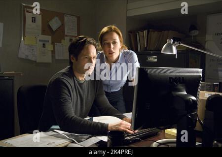 DUCHOVNY und Anderson, der X-Dateien: Ich möchte glauben, 2008 Stockfoto