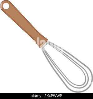 Küchenbesen, Illustration, Vektor auf weißem Hintergrund. Stock Vektor