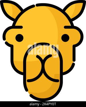 Kameltier, Illustration, Vektor auf weißem Hintergrund. Stock Vektor