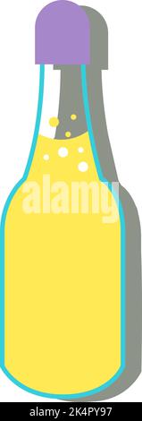 Geburtstagsgetränk, Illustration, Vektor auf weißem Hintergrund. Stock Vektor