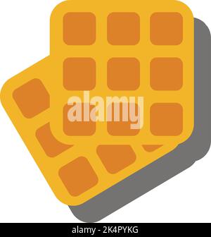 Waffeln zum Frühstück, Abbildung, Vektor auf weißem Hintergrund. Stock Vektor
