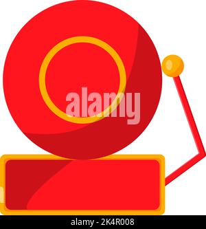Feueralarm, Illustration, Vektor auf weißem Hintergrund. Stock Vektor