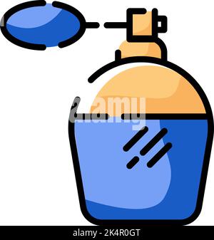 Kosmetikpumpe Parfüm, Illustration, Vektor auf weißem Hintergrund. Stock Vektor