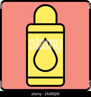 Kosmetisches Aceton, Illustration, Vektor auf weißem Hintergrund. Stock Vektor