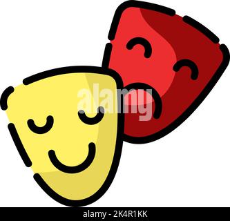 Kinomasken, Illustration, Vektor auf weißem Hintergrund. Stock Vektor