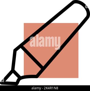 Digitale Sharpie, Illustration, Vektor auf weißem Hintergrund. Stock Vektor